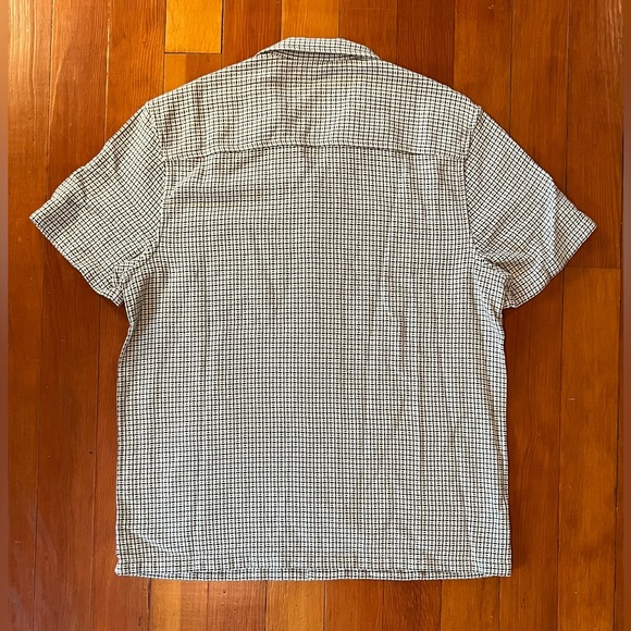 NWOT MadewellMen's Knit Easy Short-Sleeve Camp Shirt - Black and White - Medium - Picture 3 of 8
